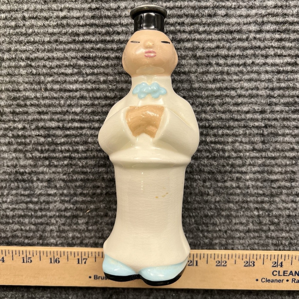 Vintage Ceramic Chinaman Laundry Sprinkler Anthropomorphic Figurine Bottle